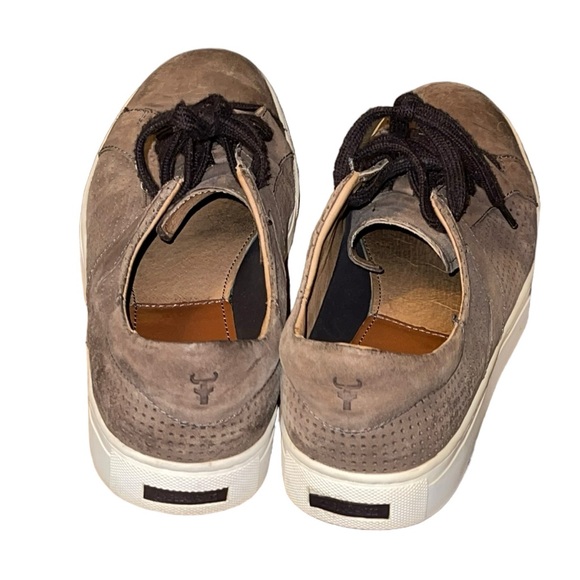 H.S. Trask Aaron Gray Italian Suede Causal Sneakers - Picture 3 of 16